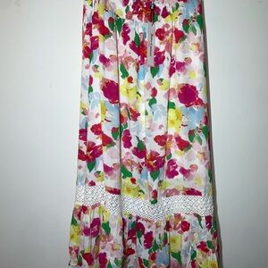 Juicy couture multicolor floral maxi dress Sz Sm